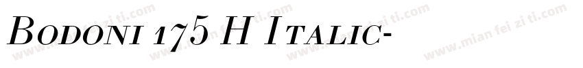 Bodoni 175 H Italic字体转换